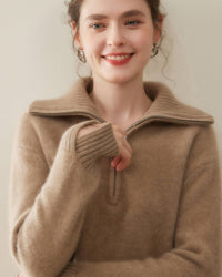 Luxury Polo Cashmere Knit Pullover