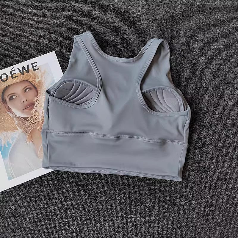 Vest-Style Yoga Fitness Bra
