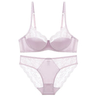 New Lace Soft Underwire Bra Set