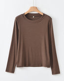 Casual Long-Sleeved Round Neck Base Layer