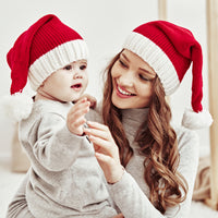 Christmas Mom And Baby Knitted Hat