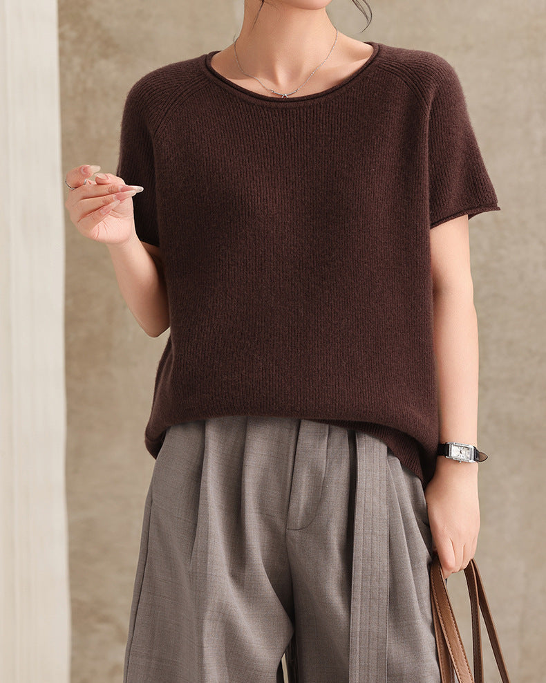 Crew Neck Versatile Casual Knit Sweater