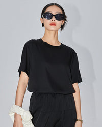 Solid Color Loose-Fitting Simple Top