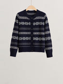 Retro Elegant Sheep Wool Knit Cardigan