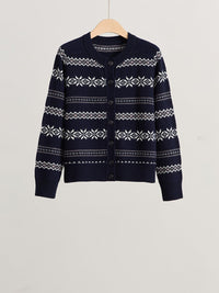 Retro Elegant Sheep Wool Knit Cardigan