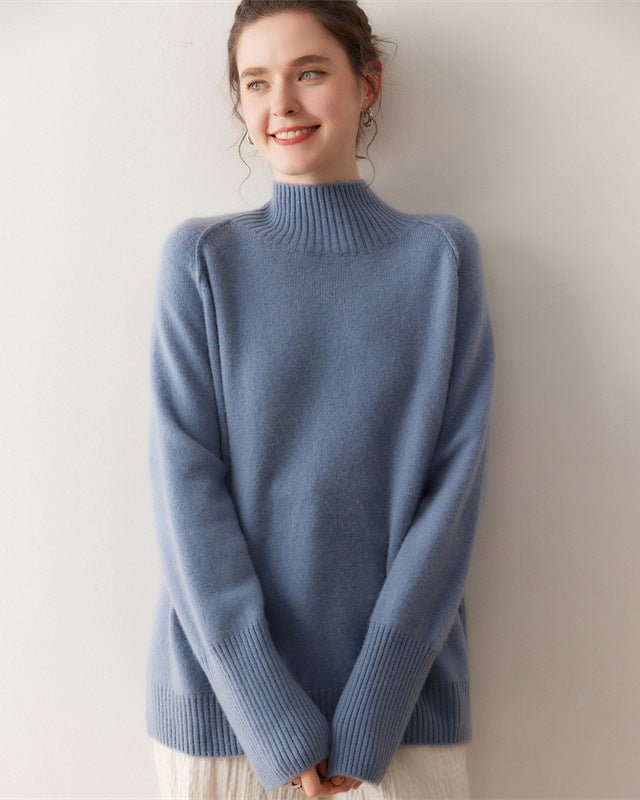 Cashmere Turtleneck Raglan Sleeve Sweater
