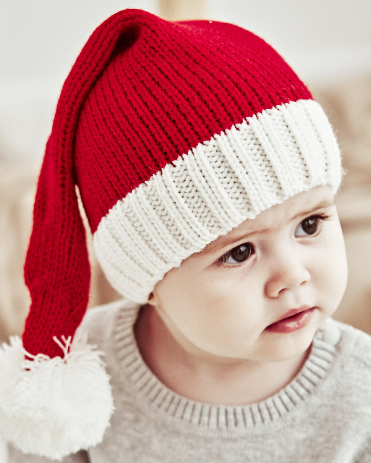 Christmas Mom And Baby Knitted Hat