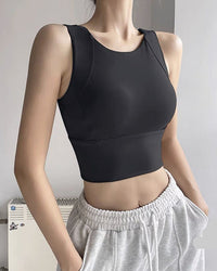 Vest-Style Yoga Fitness Bra