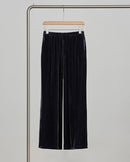 High-Waisted Wide-Leg Silk Velvet Pants