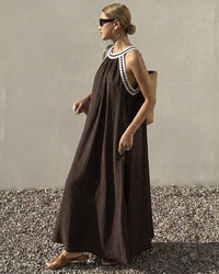 Sleeveless Loose-Fitting Vacation Dress