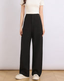 Casual High-Waisted Straight-Leg Pants
