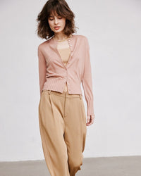 Round Neck Short Cardigan