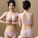 Front-fastening push-up bra to minimize side breast tissue