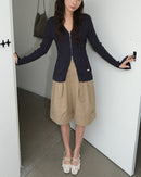 Loose-Fitting High-Waisted Tie-Up Shorts