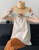 Loose Sleeveless Back-Knotted Vest