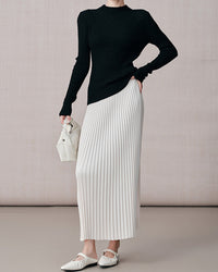 Elegant A-Line Pleated Skirt