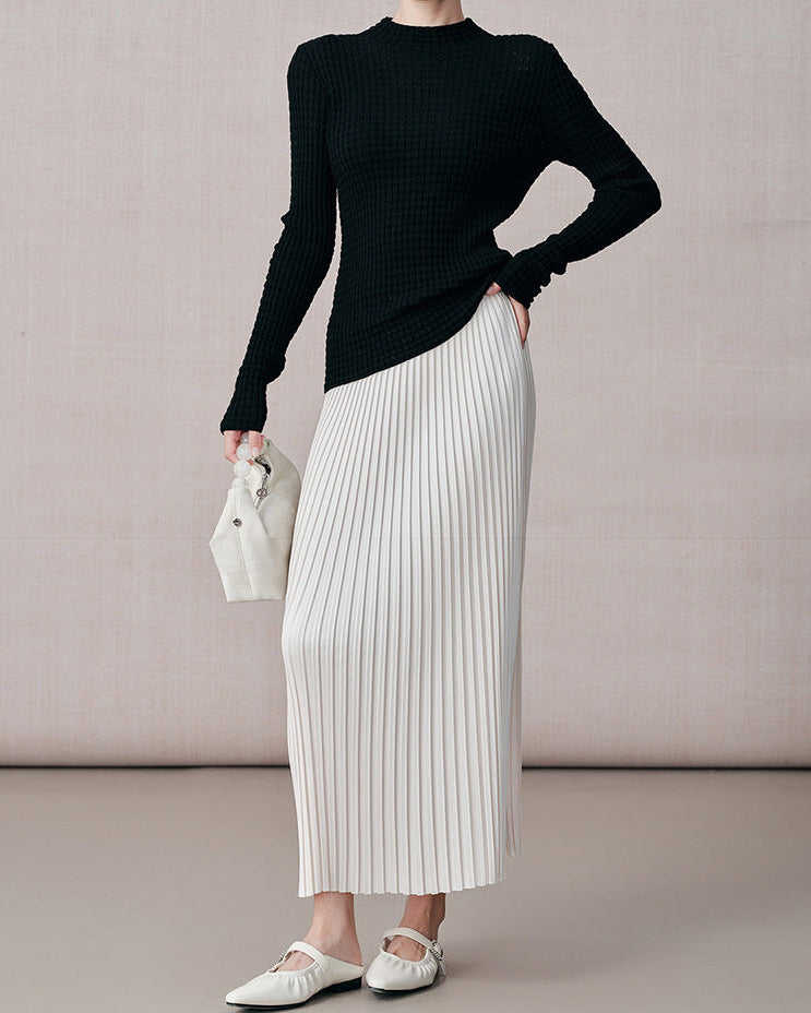 Elegant A-Line Pleated Skirt