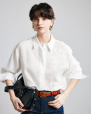 Exquisite Beaded Ramie Shirt