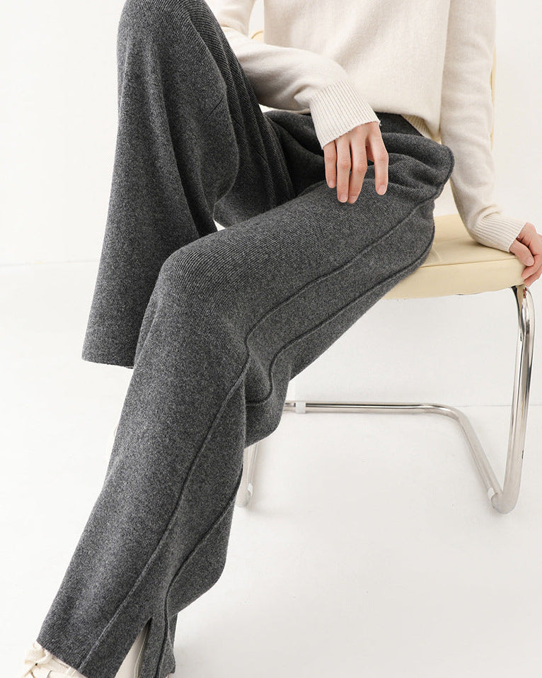 Wool Wide-Leg Sweatpants