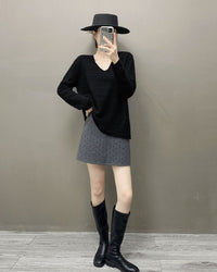 Cashmere V-Neck Loose-Fitting Versatile Sweater