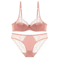 New Lace Soft Underwire Bra Set