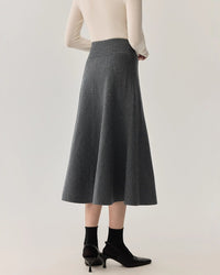 Solid Color Simple Midi Skirt