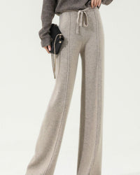 Merino Wool Knitted Wide-Leg Pants
