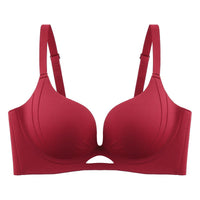Wire-free push-up lift and seamless bra