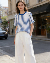 Loose-Fit Striped Crew-NeckT-Shirt