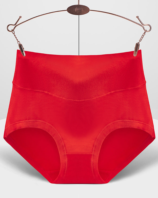 Plus-Size High-Waisted Pure Cotton Panties