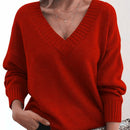 Loose V-Neck Versatile Knit Sweater