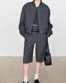 Casual Double-Waisted Five-Quarter Shorts