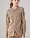 Wool & Cashmere Polo Collar Knit Sweater