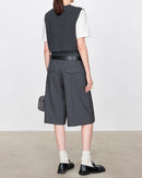 Casual Double-Waisted Five-Quarter Shorts