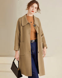Peter Pan Collar Double-Faced Wool Coat