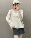 Cashmere V-Neck Loose-Fitting Versatile Sweater