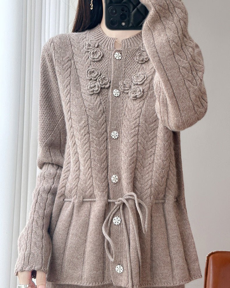 Pure Wool Button Cardigan Sweater