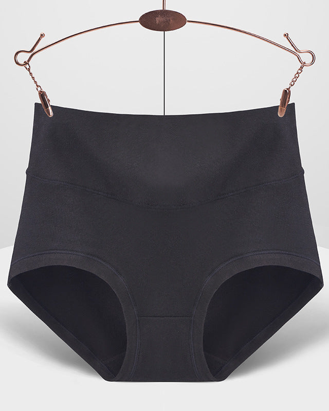 Plus-Size High-Waisted Pure Cotton Panties