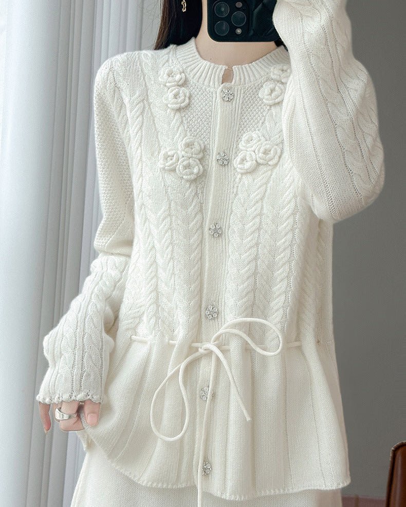Pure Wool Button Cardigan Sweater