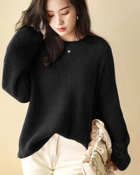 Plus Size Thick Shiny Cashmere Sweater