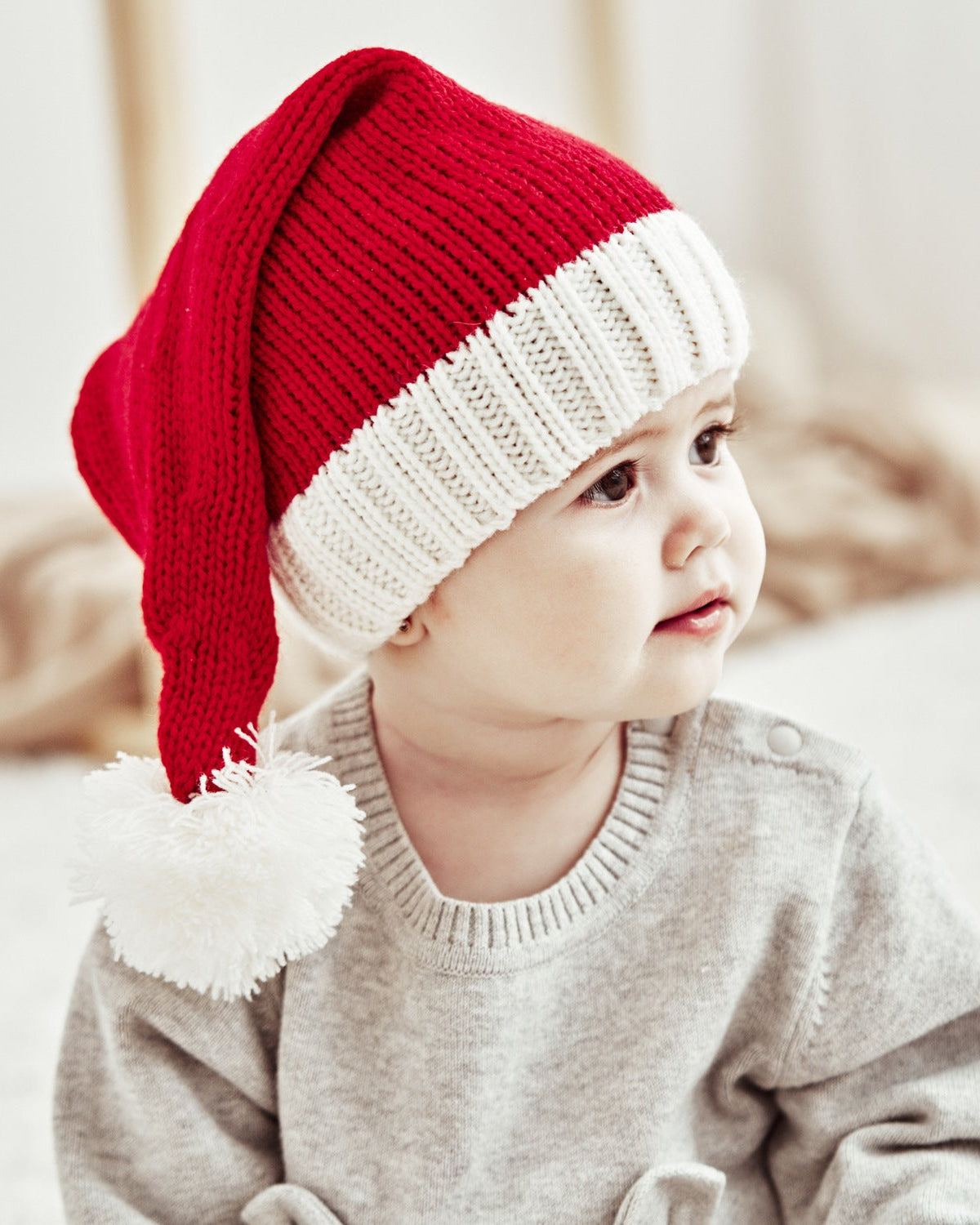 Christmas Mom And Baby Knitted Hat