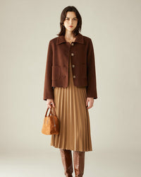 Camel Hair & Cashmere Chanel-Style Coat