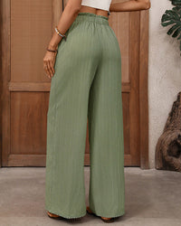 Elastic Waist Casual Wide-Leg Pants