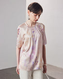 Loose-Fitting Breathable Satin Silk T-Shirt