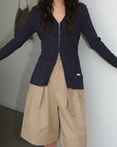 Loose-Fitting High-Waisted Tie-Up Shorts