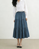 High-Waisted Loose-Fit Slimming A-Line Skirt