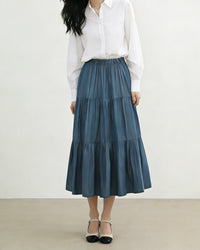 High-Waisted Loose-Fit Slimming A-Line Skirt