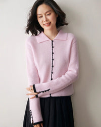 Cashmere Button-Down Knitted Chanel-Style Sweater