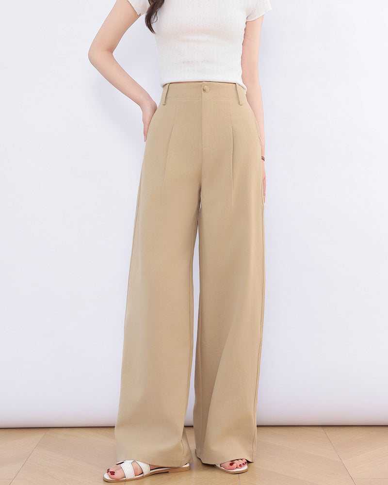 Lightweight High-Waisted Casual Pants