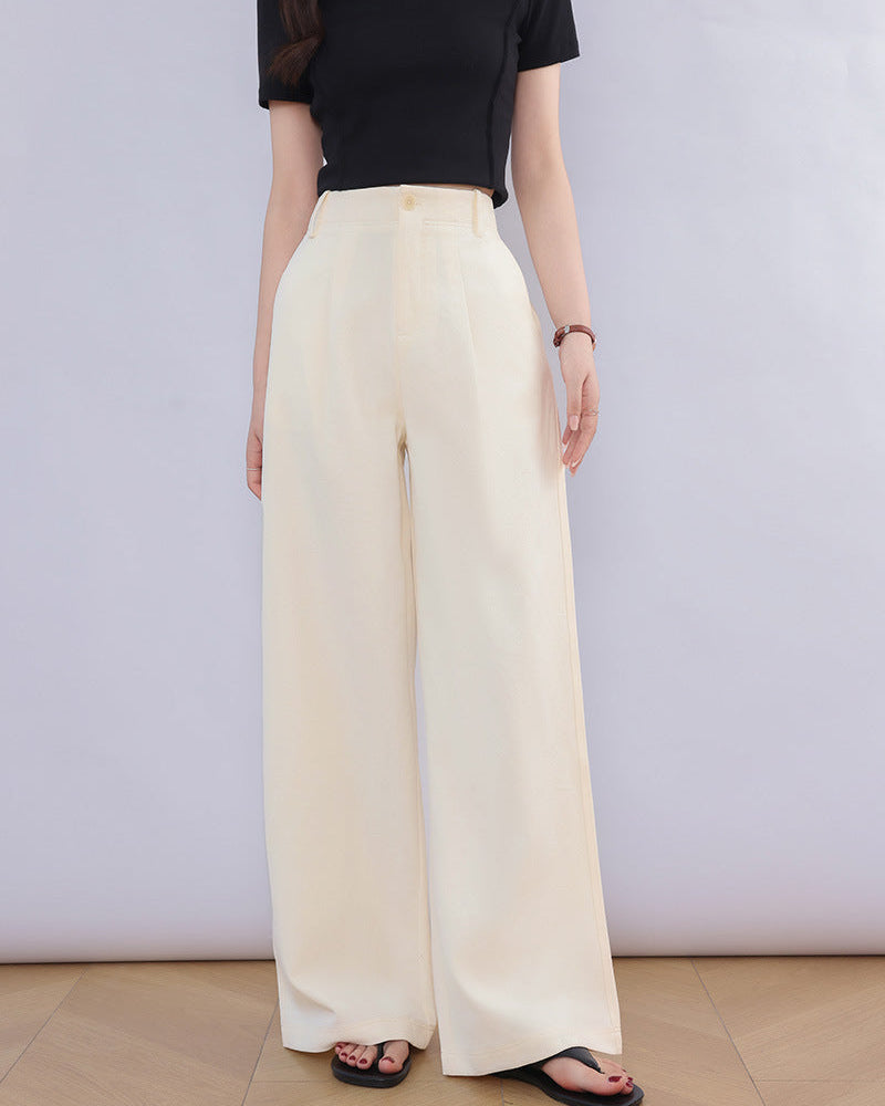 Lightweight High-Waisted Casual Pants